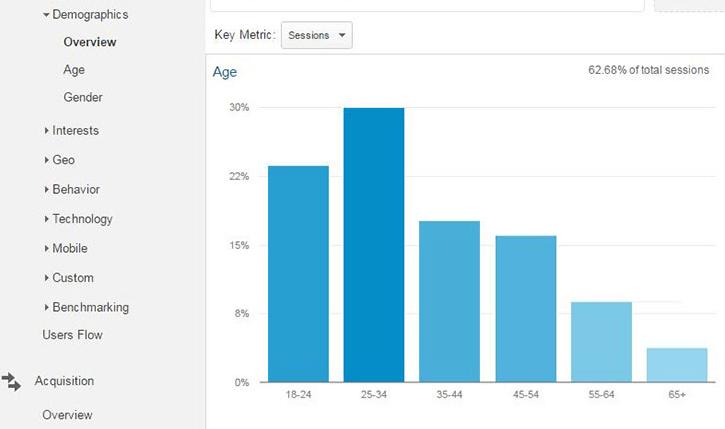 Accessing the Demographics tab.