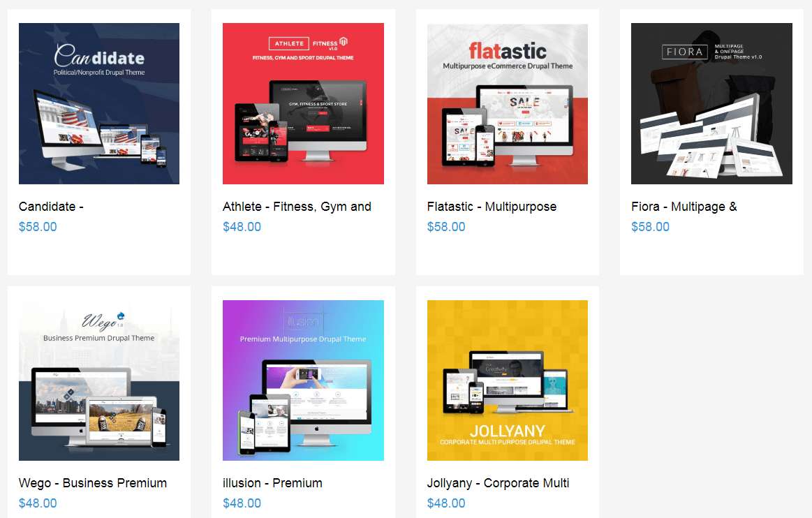 Free ThemeForest themes.