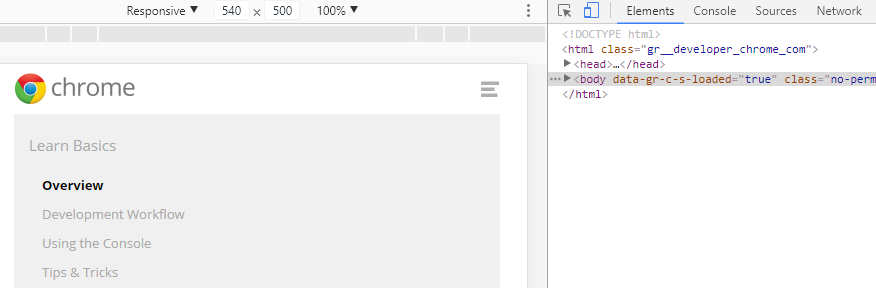 The Chrome DevTools.