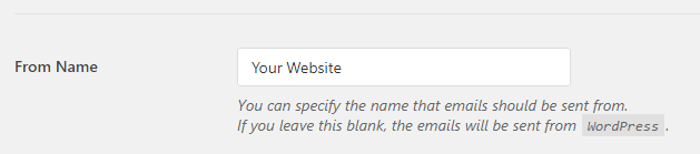 Configuring your email sender's name.