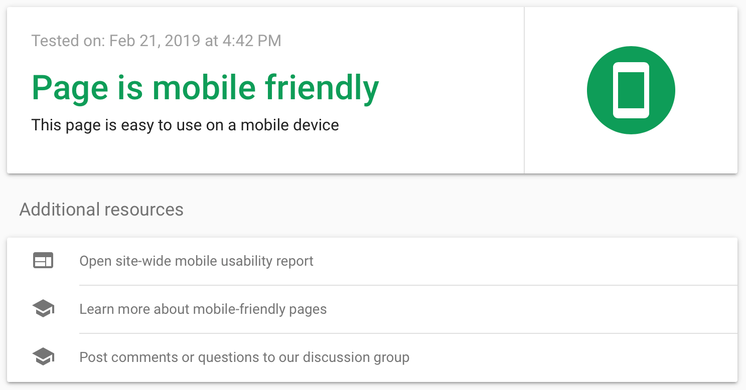Google's Mobile-Friendly Test.