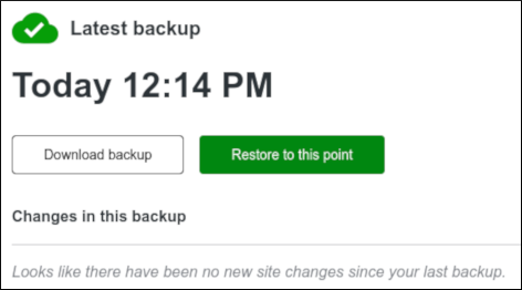 Jetpack - Backup summary