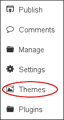 Nibbleblog - Themes menu