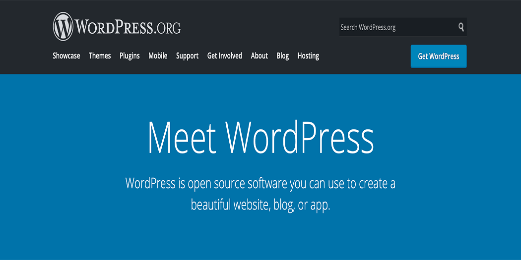 The WordPress website.